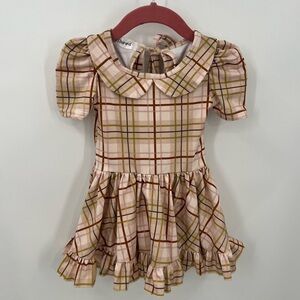 Girlhood plaid twirl dress